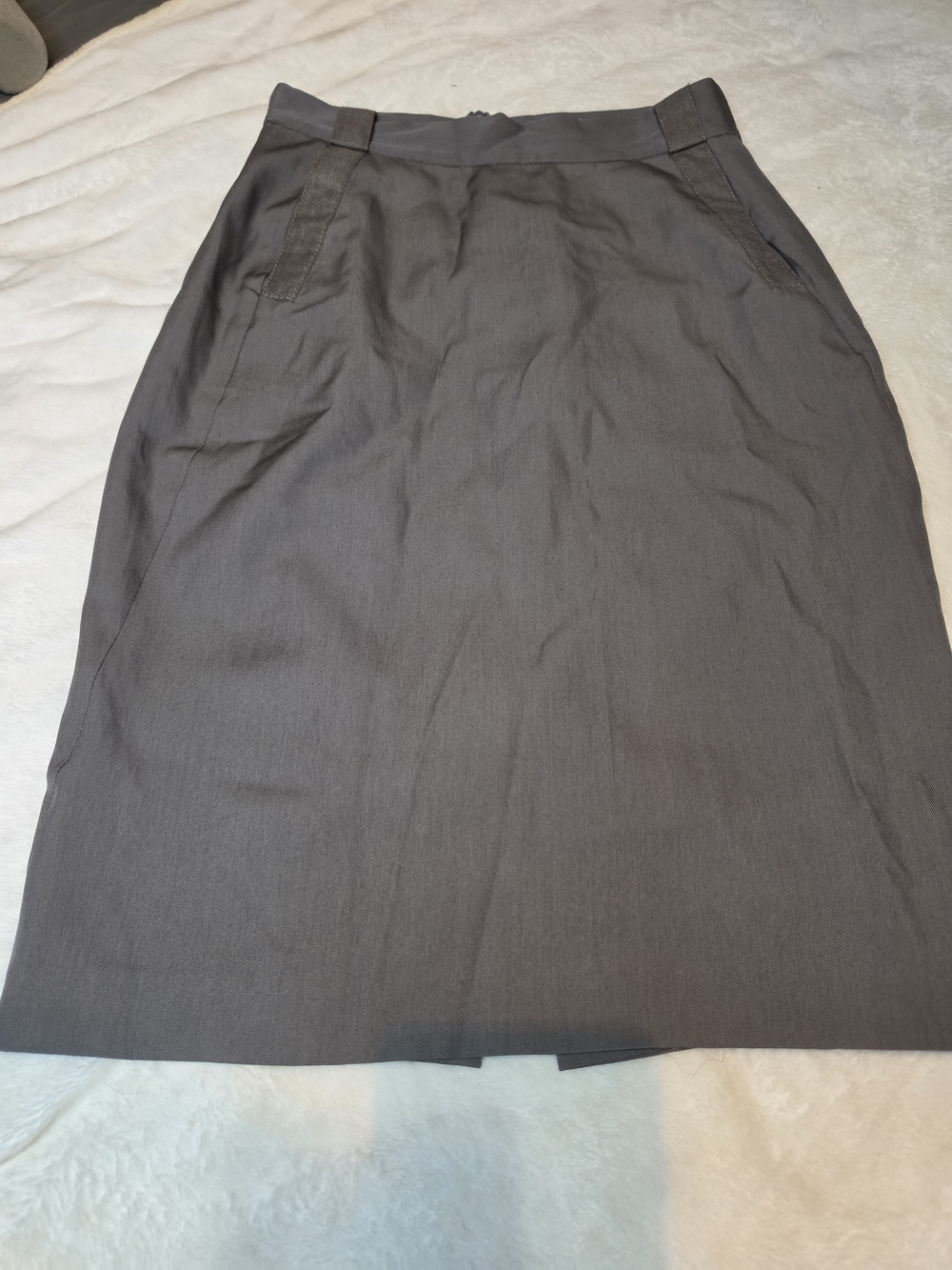 MaxMara Charcoal Gray Pencil Skirt